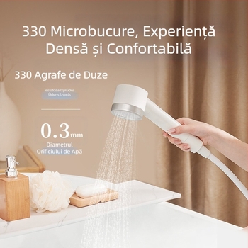 ecoco cap de duș presurizat - ABS, rotund, montaj încastrat, funcție ploaie