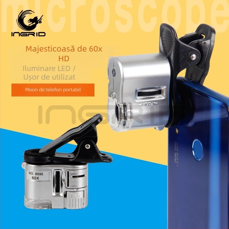 Inge 9595 accesorii pentru telefon: microscop cu lupă pentru scalp, 60x mărire, portabil