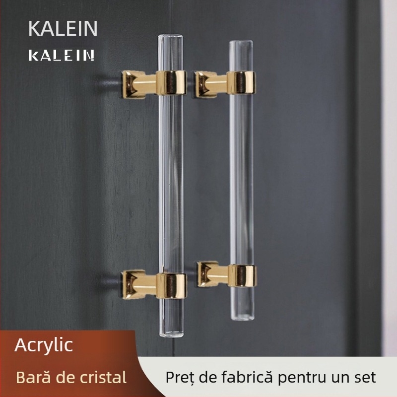 Mâner pentru ușile de dulap – Model 96 • Materiale: acrilic, aliaj de zinc • Stil: modern minimalist • Pentru ușile de dulap