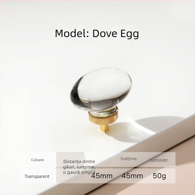 Mâner pentru ușile de dulap – Model 96 • Materiale: acrilic, aliaj de zinc • Stil: modern minimalist • Pentru ușile de dulap