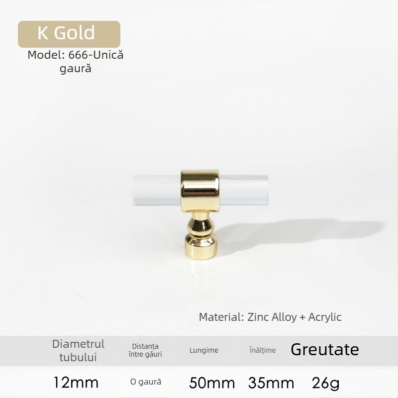 Mâner pentru ușile de dulap – Model 96 • Materiale: acrilic, aliaj de zinc • Stil: modern minimalist • Pentru ușile de dulap