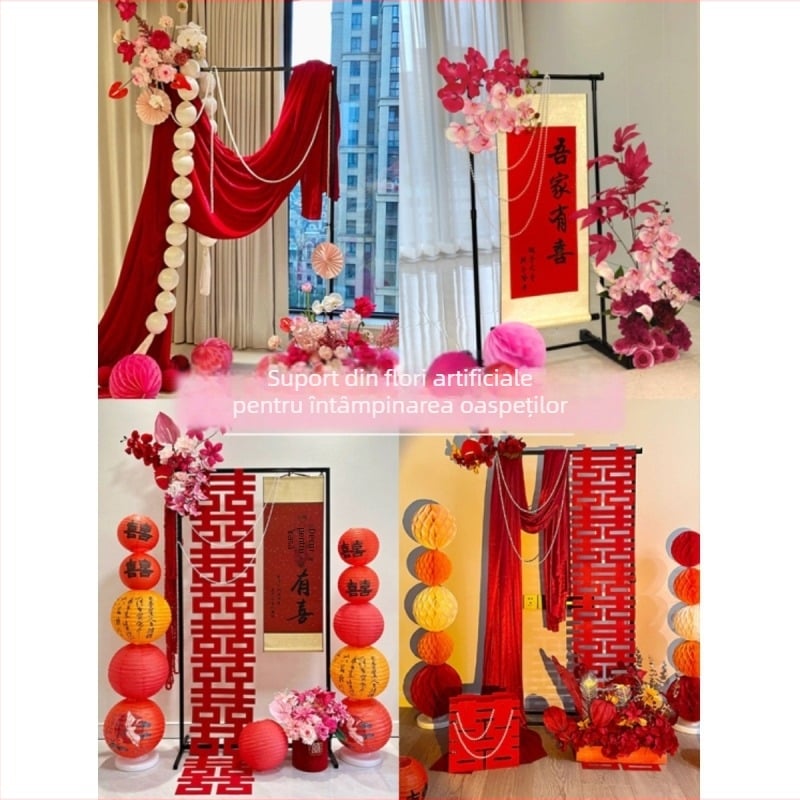 Decorațiune de nuntă în stil chinezesc pentru cameră — pandantiv cu simbolul fericirii, material hârtie, marcă Yisheng, categorie: Cuvinte fericite