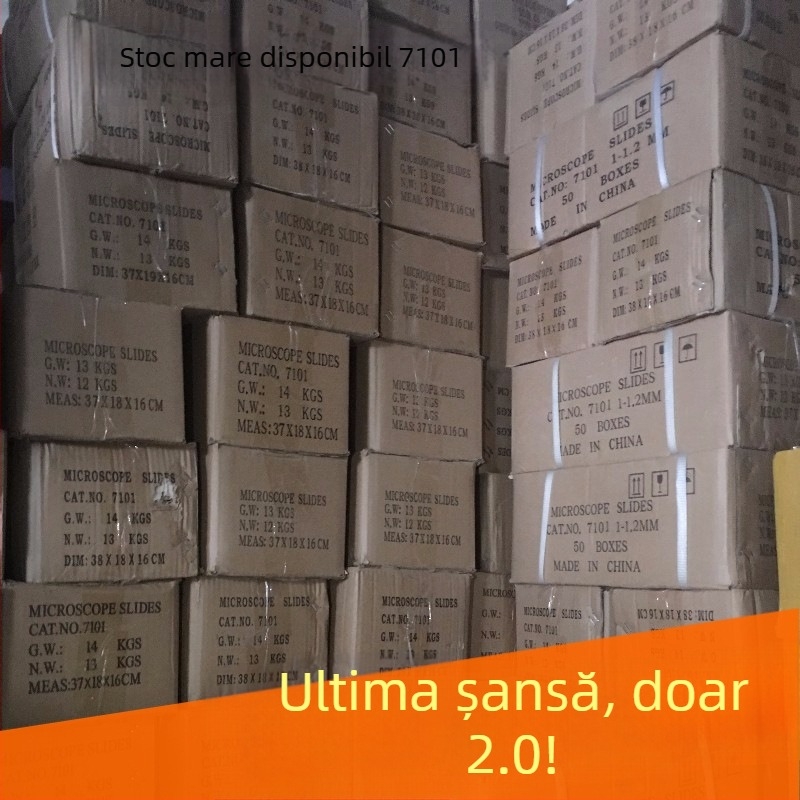 Sailboat 7101 Slide-uri de microscop, din sticlă, transparente, pentru utilizare la microscop