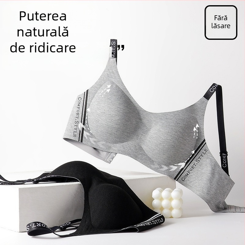 Sutien sport din nylon, cupă 3/4, cupă ușor modelată, căptușeală din spandex, bretele fixe, închidere în spate cu trei rânduri de clipsuri, funcții: strângere, fără urme, confort