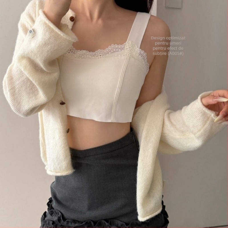 A005 Sutien – Stil franțuzesc, dantelă, cupă completă, push-up, nailon 80–90%, căptușeală poliester, iarnă