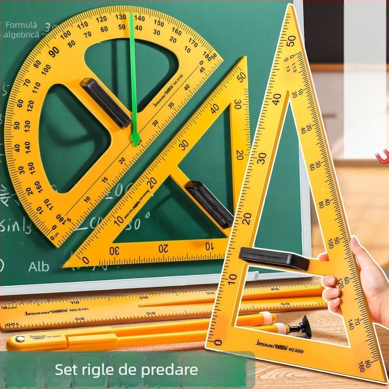 Set triunghi magnetic pentru învățământ – plastic, model JXDCZ, marcă Liangzhi, pentru desenarea cercurilor pe tablă