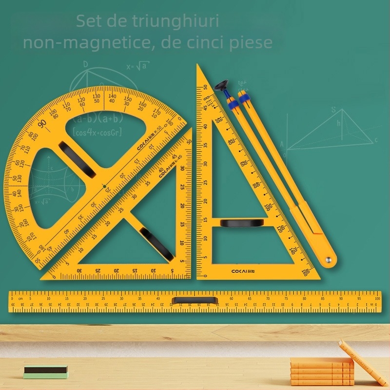 Set triunghi magnetic pentru învățământ – plastic, model JXDCZ, marcă Liangzhi, pentru desenarea cercurilor pe tablă