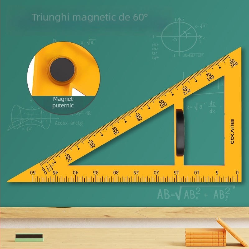Set triunghi magnetic pentru învățământ – plastic, model JXDCZ, marcă Liangzhi, pentru desenarea cercurilor pe tablă