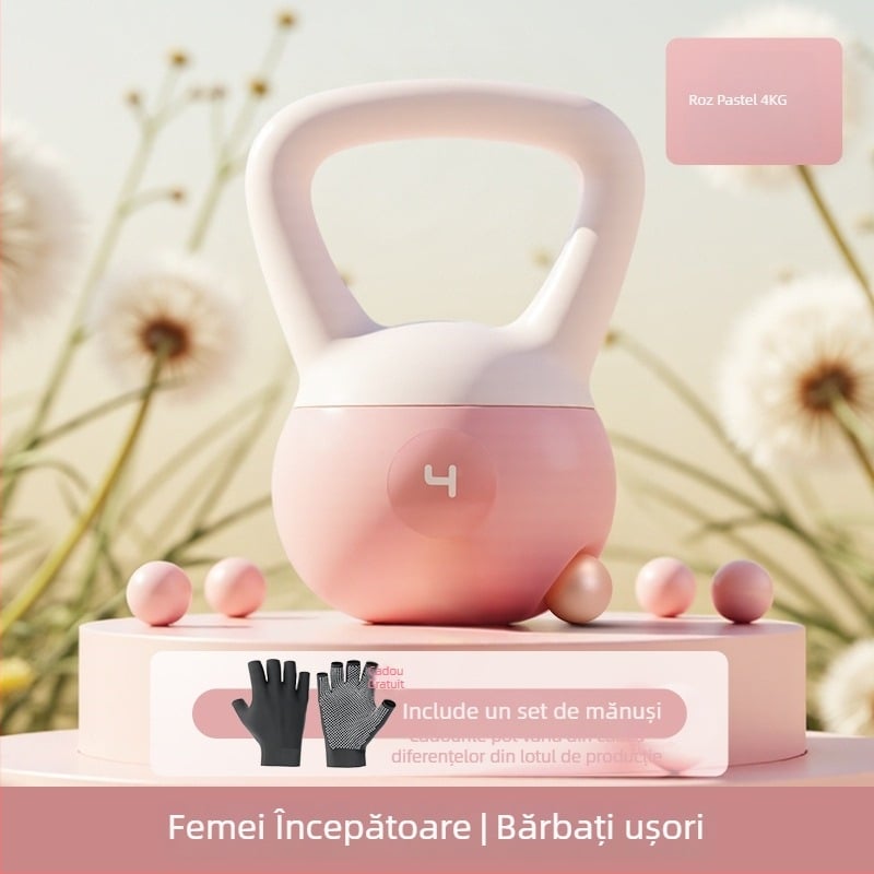 Kettlebell moale pentru femei – echipament de fitness pentru acasă; Brand: Le Tu, Material: PVC, Origine: Jinhua, Destinat femeilor, Scenarii: fitness și modelare corporală