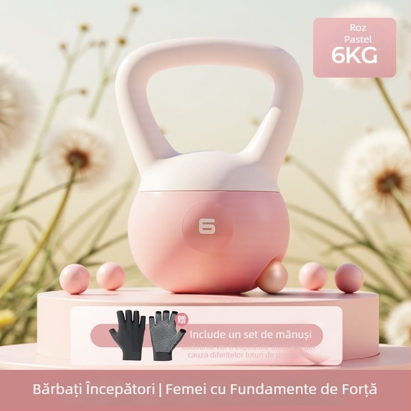 Kettlebell moale pentru femei – echipament de fitness pentru acasă; Brand: Le Tu, Material: PVC, Origine: Jinhua, Destinat femeilor, Scenarii: fitness și modelare corporală