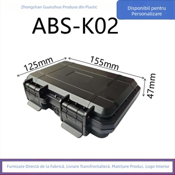Cutie de ambalare din plastic ABS, impermeabilă și rezistentă la umiditate pentru instrumente de măsurat, cu capac, imprimare logo disponibilă, grosime peretelui 2-4 mm