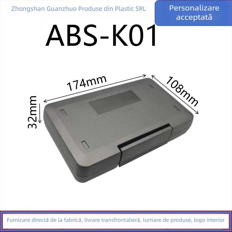 Cutie de depozitare din ABS cu capac pentru organizarea uneltelor, cutie de ambalare, brand War shield, imprimare siglei disponibilă