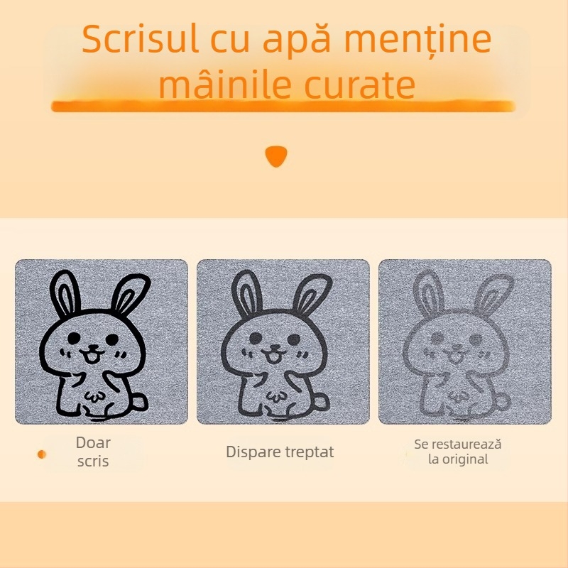 Liupin Hall Set pentru copii – Țesătură de scriere cu apă, material nețesut, formă dreptunghiulară, design cu animale, exerciții de trasare