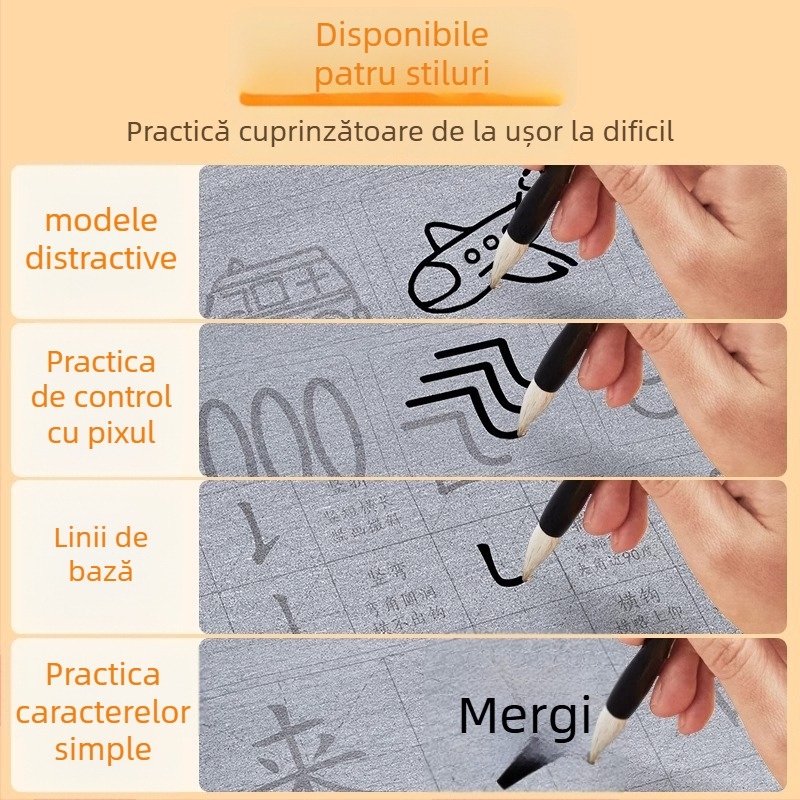 Liupin Hall Set pentru copii – Țesătură de scriere cu apă, material nețesut, formă dreptunghiulară, design cu animale, exerciții de trasare