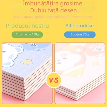 Carte de schițe pentru desen – iepure drăguț și pisică leneșă, temă premiu pentru profesor (Model: YH-A4; Copertă: hârtie; Legare: foi libere; Hârtie: schițe; 150 gsm; Greutate: ~298 g; Stil: 23169906718)