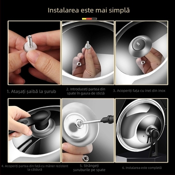 Capac de oală din oțel inoxidabil • Model: capac din oțel inoxidabil • Greutate: 0,4–0,6 kg • Marcă: AKL • Personalizare: Da