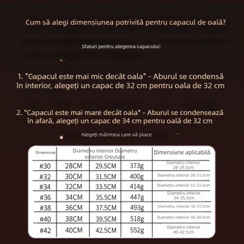 Capac de oală din oțel inoxidabil • Model: capac din oțel inoxidabil • Greutate: 0,4–0,6 kg • Marcă: AKL • Personalizare: Da