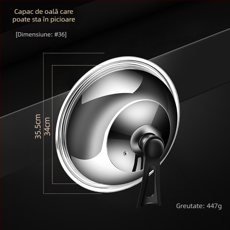 Capac de oală din oțel inoxidabil • Model: capac din oțel inoxidabil • Greutate: 0,4–0,6 kg • Marcă: AKL • Personalizare: Da