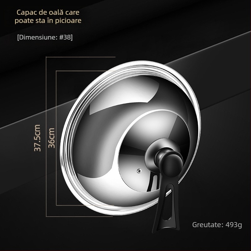 Capac de oală din oțel inoxidabil • Model: capac din oțel inoxidabil • Greutate: 0,4–0,6 kg • Marcă: AKL • Personalizare: Da