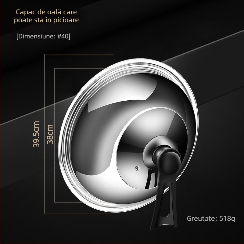 Capac de oală din oțel inoxidabil • Model: capac din oțel inoxidabil • Greutate: 0,4–0,6 kg • Marcă: AKL • Personalizare: Da