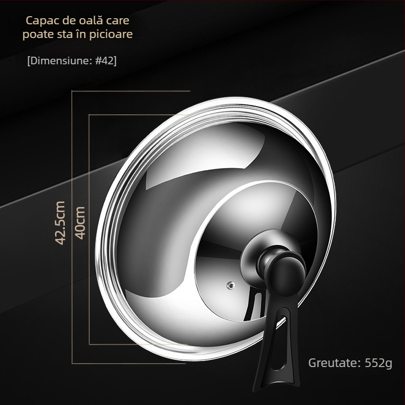Capac de oală din oțel inoxidabil • Model: capac din oțel inoxidabil • Greutate: 0,4–0,6 kg • Marcă: AKL • Personalizare: Da