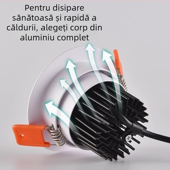Lumină de perete LED încorporată – carcasă din aluminiu, design modern minimalist (Sursă LED, CRI ≥95, Tensiune ≤36V, Model PJ-CHSD)