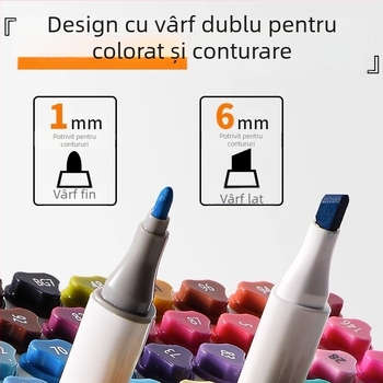 Marker Deli pentru copii, de calitate alimentară, cu capete duble, lavabil, pe bază de apă, non-toxic