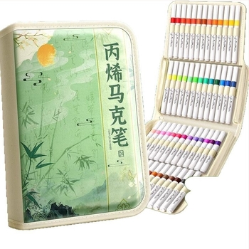 Chalk Time pixuri acuarelă și marker acrilic, în stil chinezesc, cu vârf moale, care se pot suprapune, pentru elevii din învățământul primar