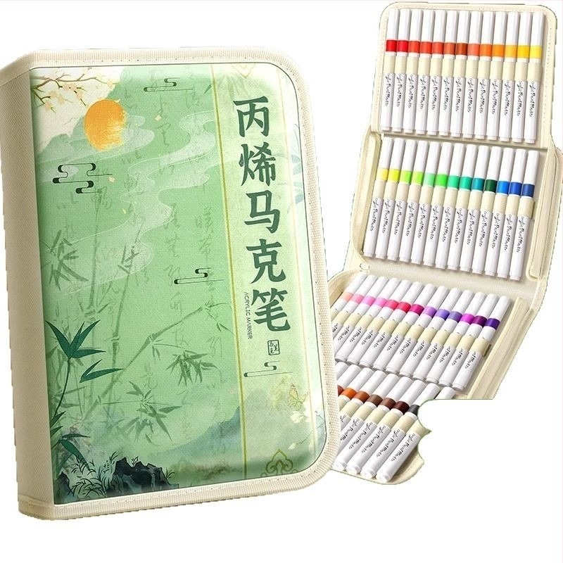 Chalk Time pixuri acuarelă și marker acrilic, în stil chinezesc, cu vârf moale, care se pot suprapune, pentru elevii din învățământul primar