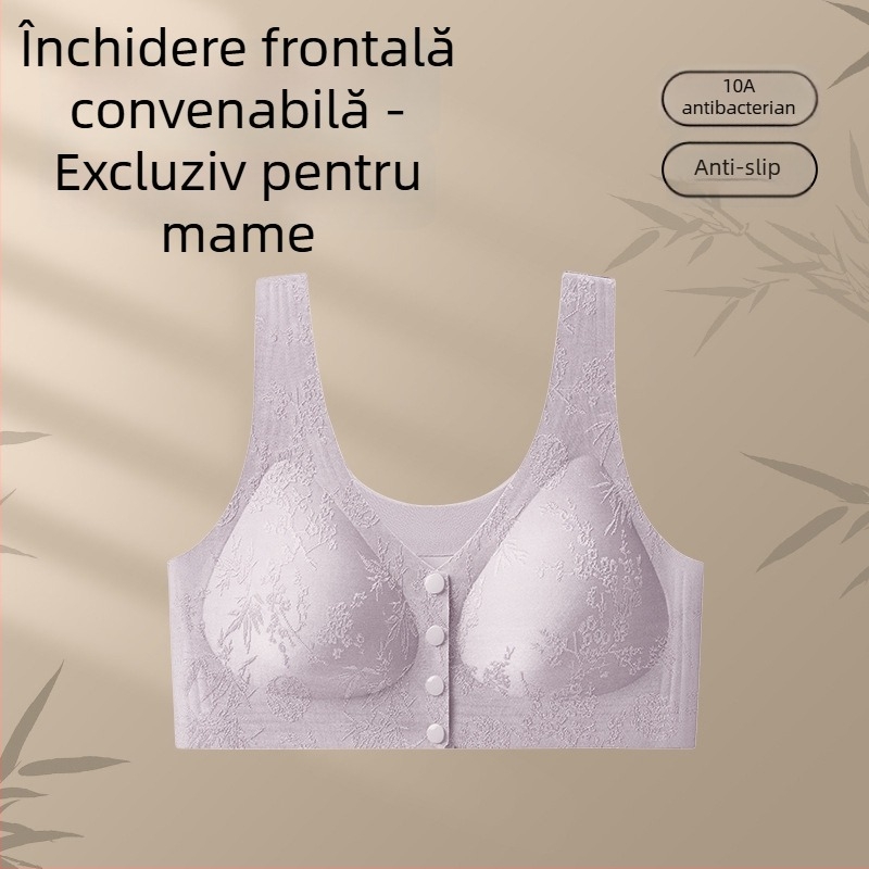 Destiny Year Sutien de maternitate fără cusături – închidere frontală, cupă 3/4, nylon, ridicare, control lateral sân