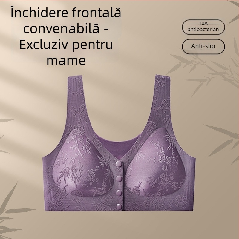 Destiny Year Sutien de maternitate fără cusături – închidere frontală, cupă 3/4, nylon, ridicare, control lateral sân