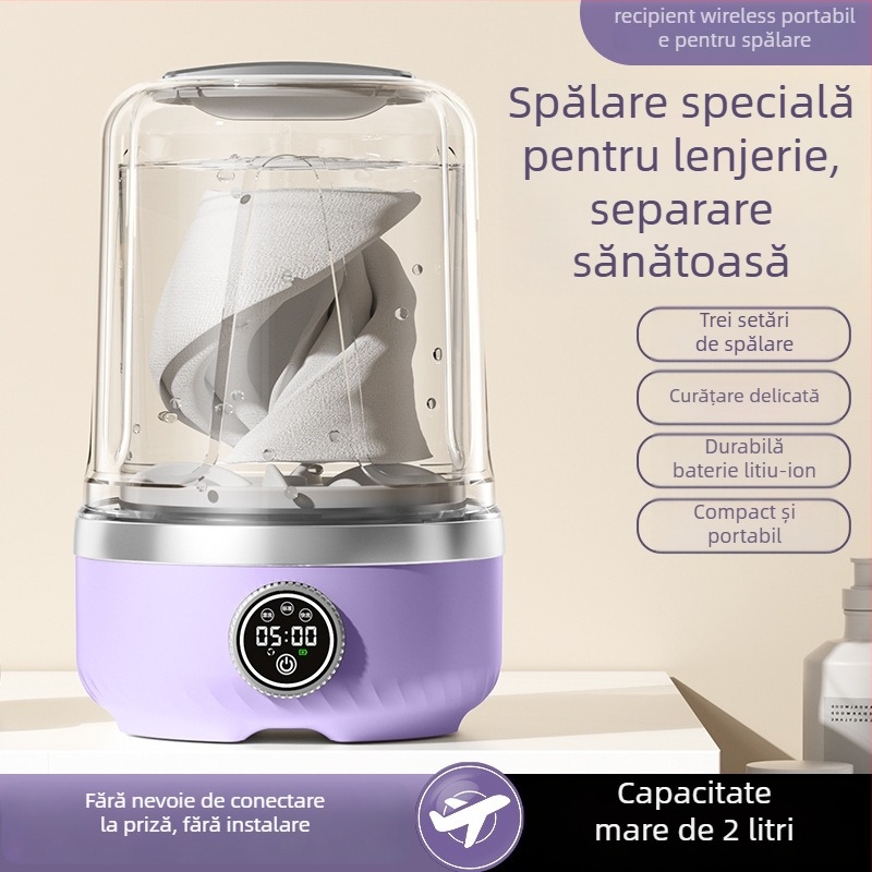 Curățător cu abur pentru lenjerie intimă, portabil USB, 3.7V, capacitate 901 ml sau mai mult, funcționare mecanică