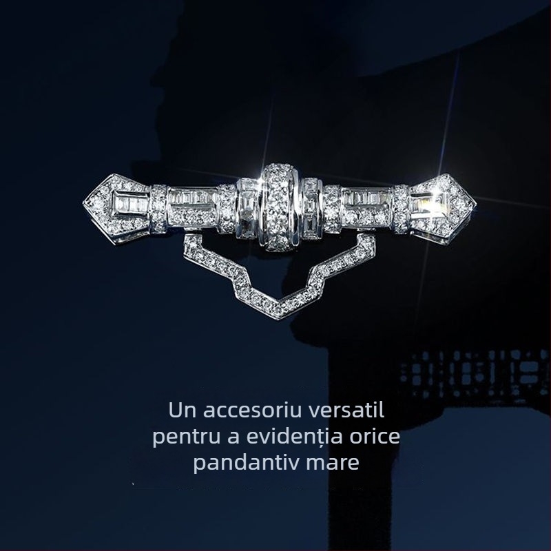 Broșă din cupru, design ondulat și în formă de U, electroplată, stil INS, accesoriu unisex