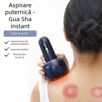 Instrument electric pentru cupping și zgâriere, pentru uz casnic, model XW-670, reîncărcabil, control prin buton, reglaj temperatură, viteză variabilă