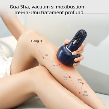 Instrument electric pentru cupping și zgâriere, pentru uz casnic, model XW-670, reîncărcabil, control prin buton, reglaj temperatură, viteză variabilă