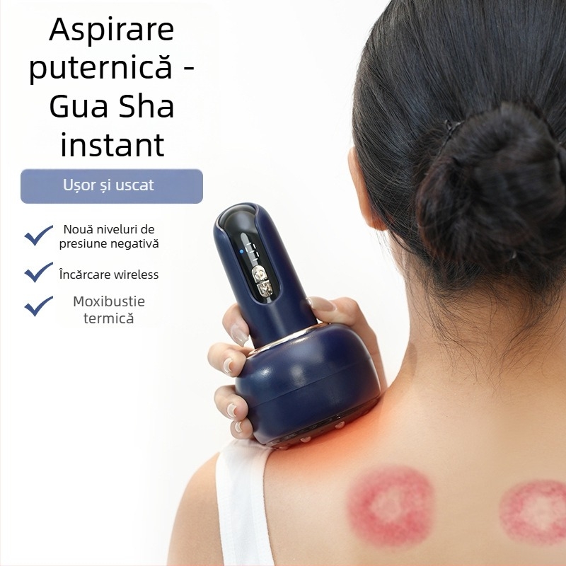 Instrument electric pentru cupping și zgâriere, pentru uz casnic, model XW-670, reîncărcabil, control prin buton, reglaj temperatură, viteză variabilă