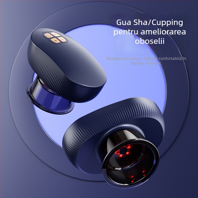 Instrument electric pentru cupping și zgâriere, pentru uz casnic, model XW-670, reîncărcabil, control prin buton, reglaj temperatură, viteză variabilă
