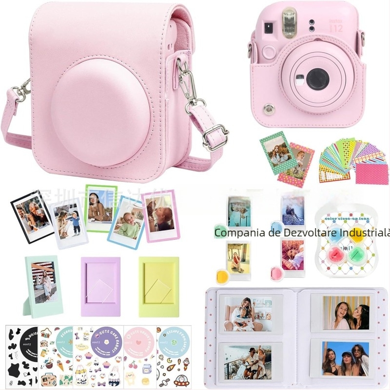 Geantă pentru Instax Mini, set 7-in-1, corp PU, include mini album foto