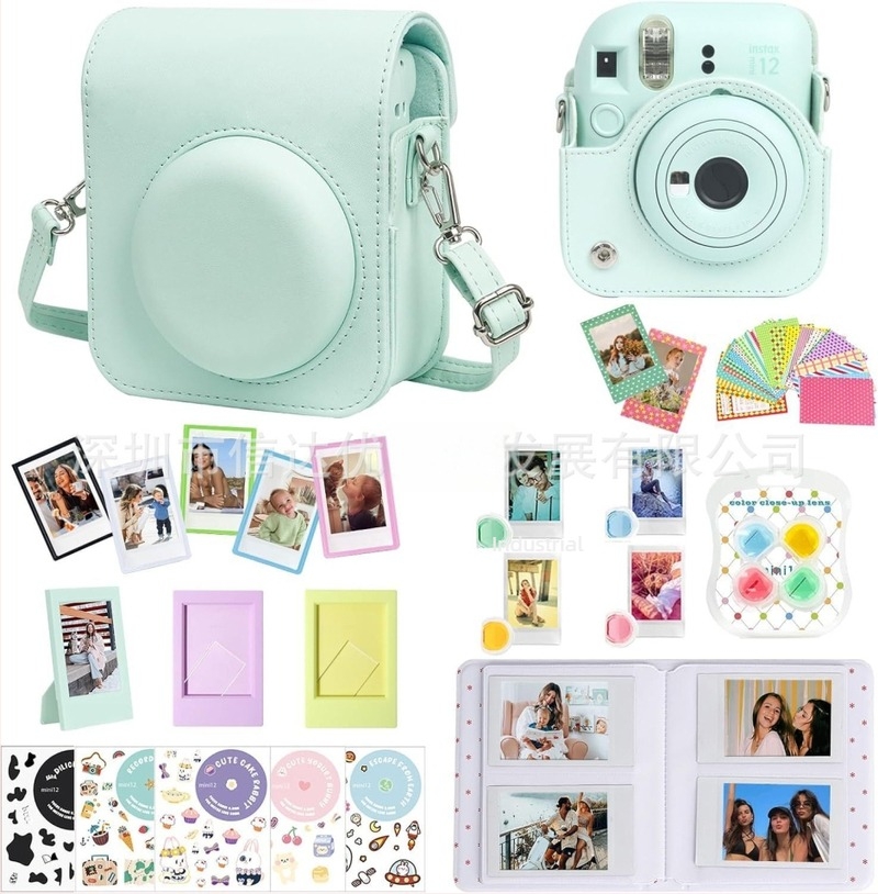 Geantă pentru Instax Mini, set 7-in-1, corp PU, include mini album foto