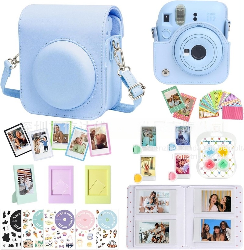 Geantă pentru Instax Mini, set 7-in-1, corp PU, include mini album foto