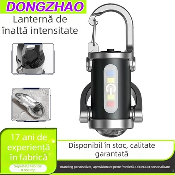 Lanternă LED pentru breloc cu Type-C, COB mini multifuncțională, portabilă pentru rucsac, 5W