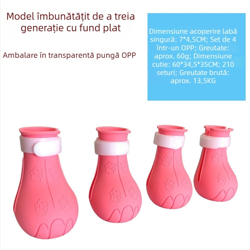 Hao Rui Pantofi din silicon pentru pisici – încălțăminte pentru labe de pisică, stil relaxat, pentru pisici