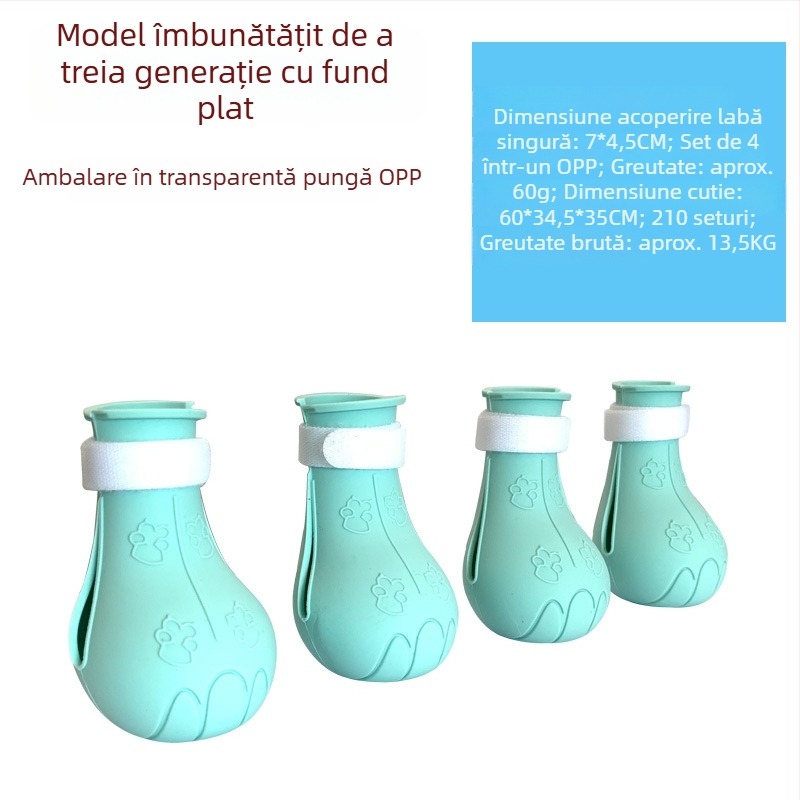 Hao Rui Pantofi din silicon pentru pisici – încălțăminte pentru labe de pisică, stil relaxat, pentru pisici