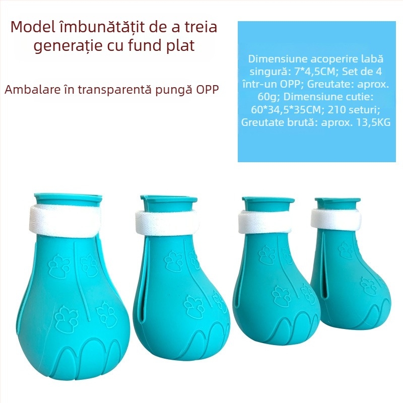 Hao Rui Pantofi din silicon pentru pisici – încălțăminte pentru labe de pisică, stil relaxat, pentru pisici