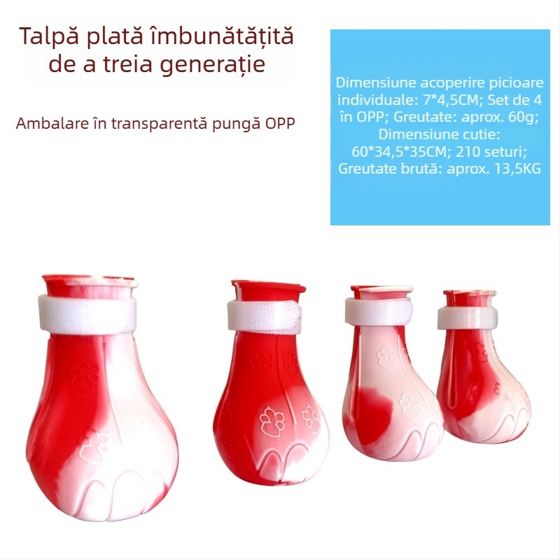 Hao Rui Pantofi din silicon pentru pisici – încălțăminte pentru labe de pisică, stil relaxat, pentru pisici