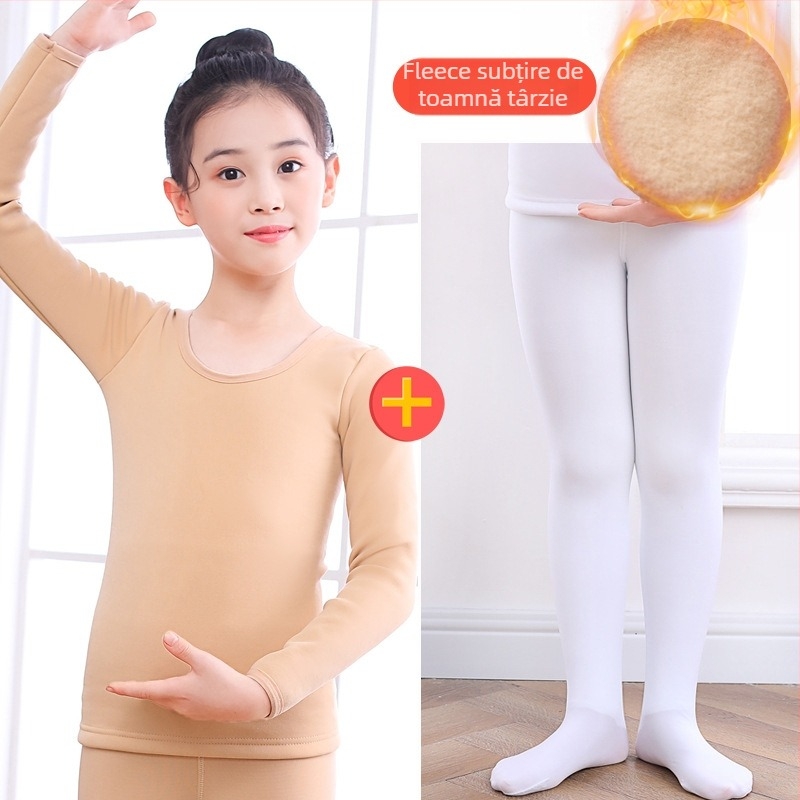 Costum de dans pentru copii, stil latino, căptușit cu fleece, material nylon 88%, sezon de iarnă