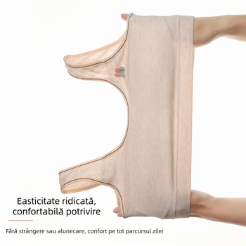 Sutien de antrenament din bumbac pentru adolescente, stil vestă, cupă completă, cupă din burete cu formă subțire, căptușeală din spandex
