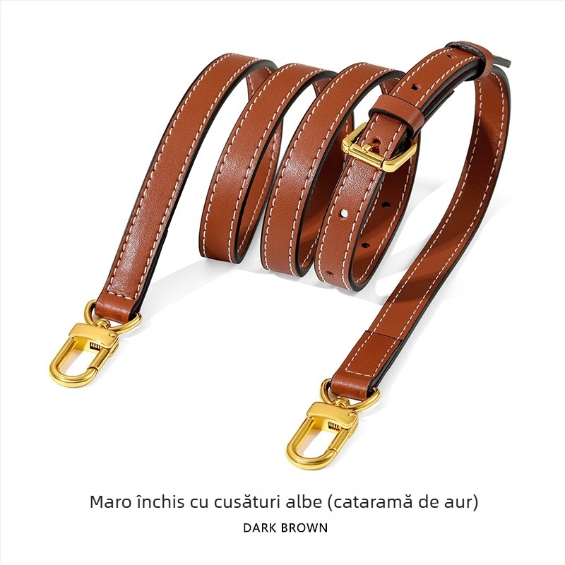 Mahuangshi MHS-A-28 Curea de umăr din piele – reglabilă, din piele de vițel cu două straturi, rezistentă la uzură