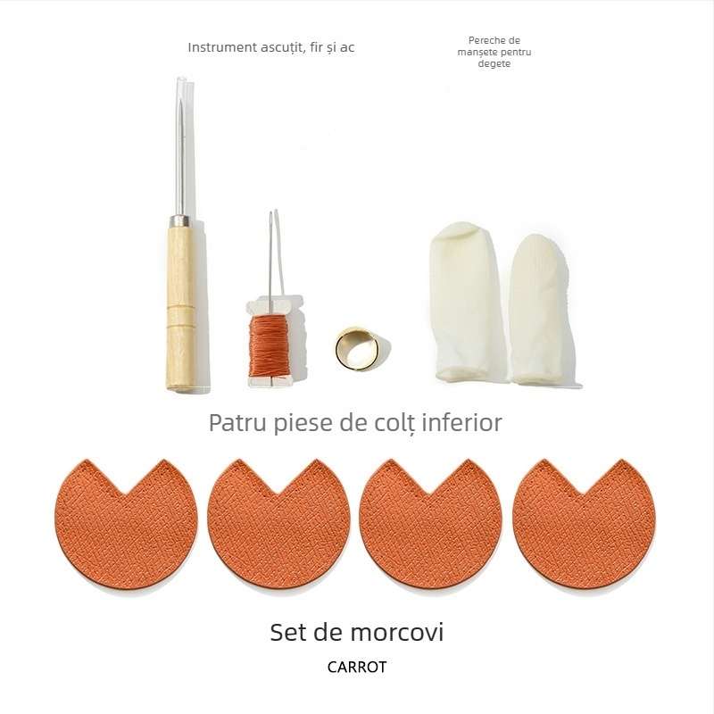 Protector pentru colțuri de geantă, piele de vițel de nivel superior, ultra-ușor, culoare uni, stil de călătorie relaxat