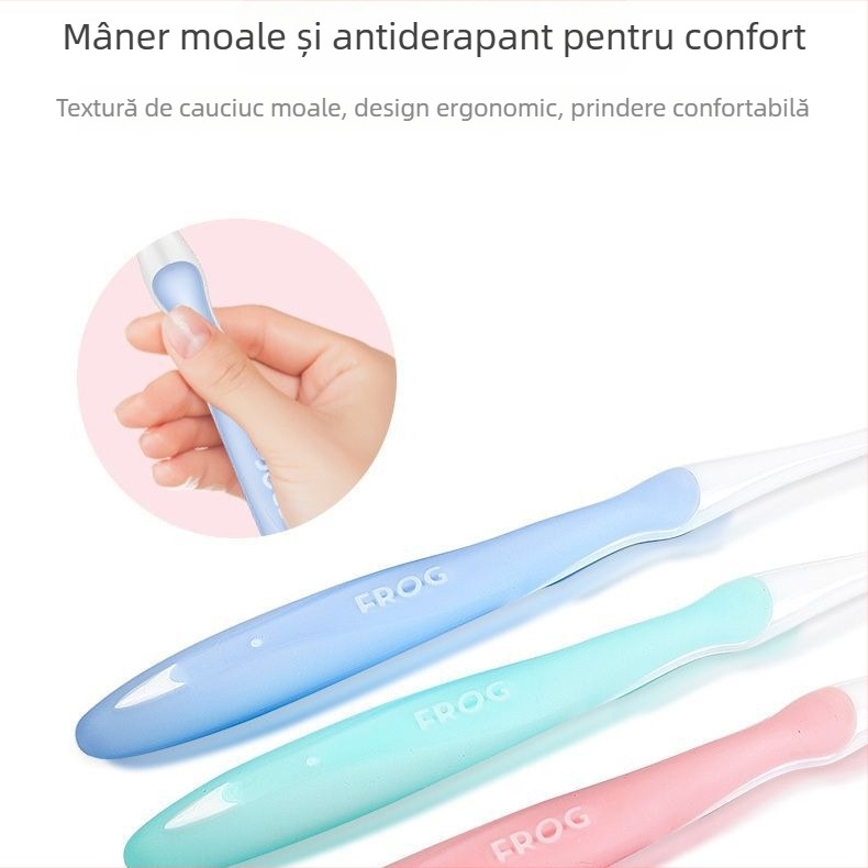Periuță de dinți manuală Frog QT971, 2 buc., pentru curățare generală.